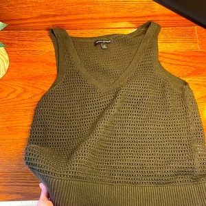 Crochet style knit top 100% cotton